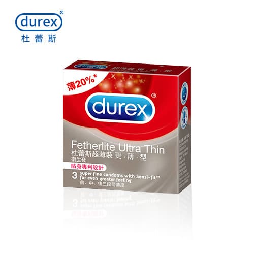 杜蕾斯Durex ‧ 超薄裝保險套-更薄型 3片裝 E592222