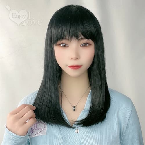 COS裝扮假髮 ‧ 齊瀏海中長直髮 / 黑色 E593078